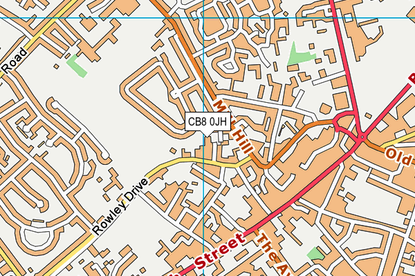 CB8 0JH map - OS VectorMap District (Ordnance Survey)