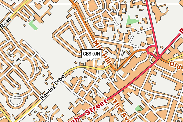 CB8 0JN map - OS VectorMap District (Ordnance Survey)