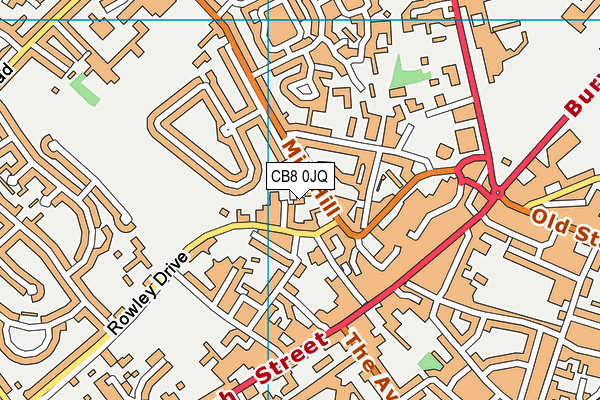 CB8 0JQ map - OS VectorMap District (Ordnance Survey)