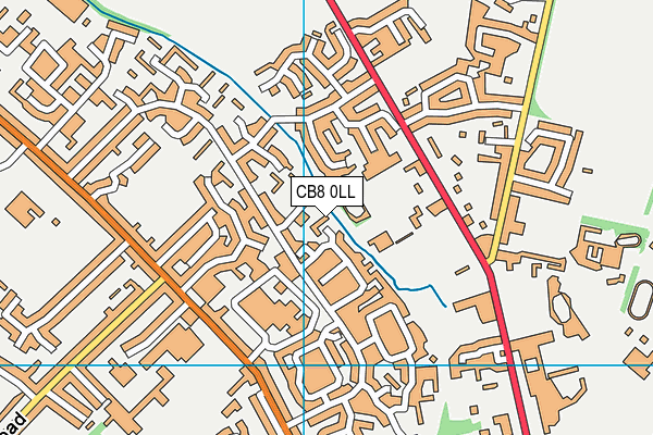 CB8 0LL map - OS VectorMap District (Ordnance Survey)