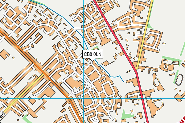 CB8 0LN map - OS VectorMap District (Ordnance Survey)