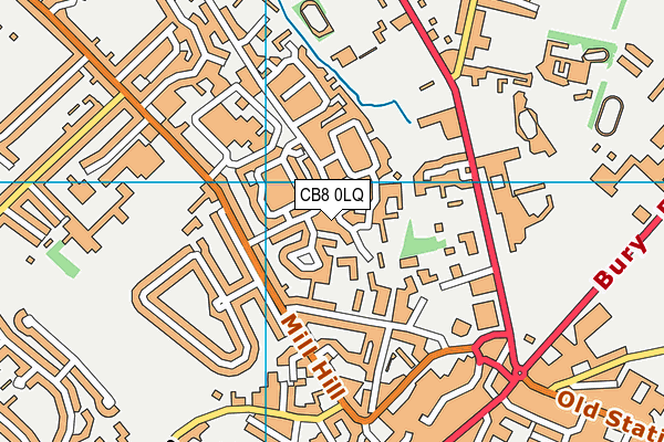 CB8 0LQ map - OS VectorMap District (Ordnance Survey)