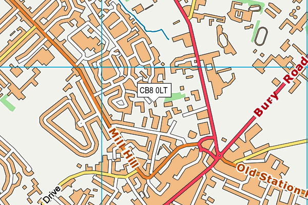 CB8 0LT map - OS VectorMap District (Ordnance Survey)