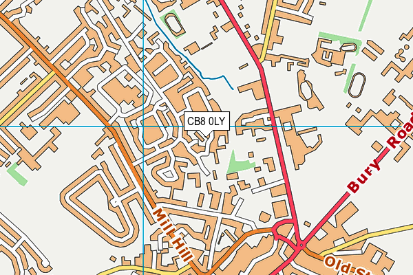 CB8 0LY map - OS VectorMap District (Ordnance Survey)