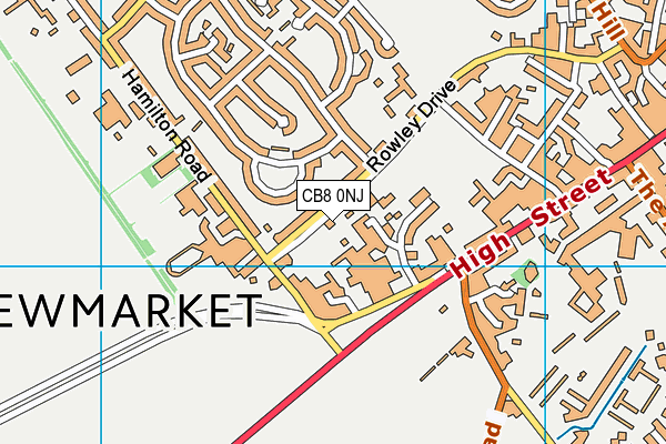 CB8 0NJ map - OS VectorMap District (Ordnance Survey)