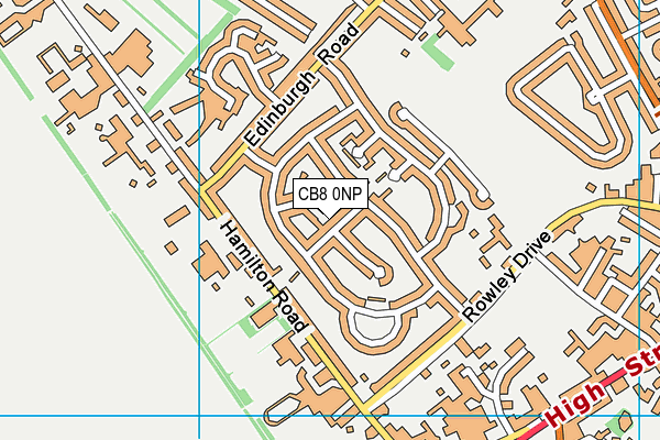 CB8 0NP map - OS VectorMap District (Ordnance Survey)