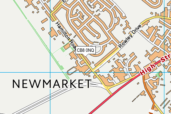 Newmarket Lawn Tennis Club map (CB8 0NQ) - OS VectorMap District (Ordnance Survey)