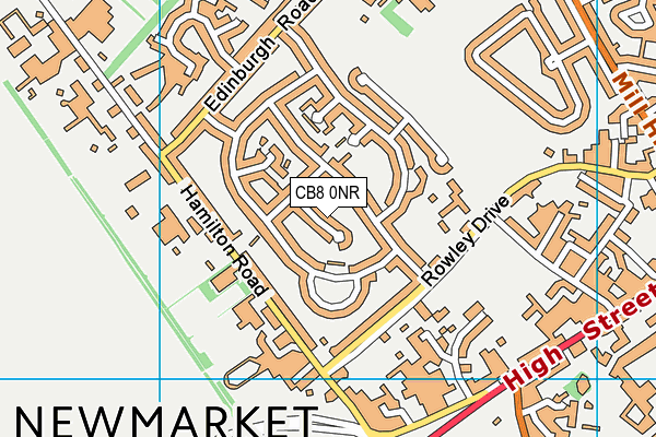 CB8 0NR map - OS VectorMap District (Ordnance Survey)
