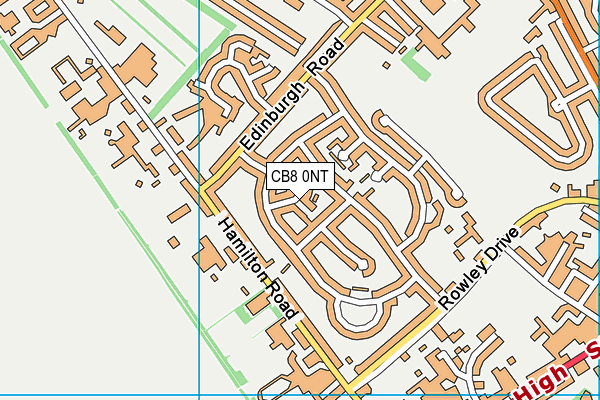CB8 0NT map - OS VectorMap District (Ordnance Survey)
