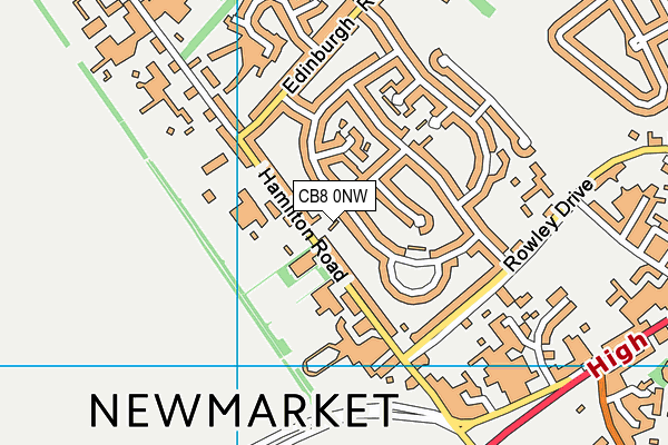 CB8 0NW map - OS VectorMap District (Ordnance Survey)