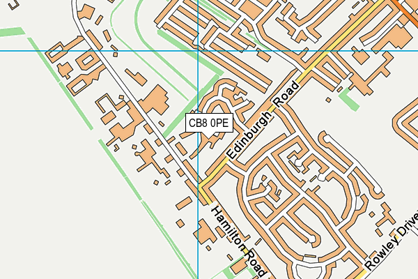 CB8 0PE map - OS VectorMap District (Ordnance Survey)