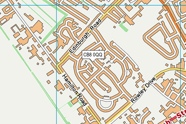 CB8 0QQ map - OS VectorMap District (Ordnance Survey)