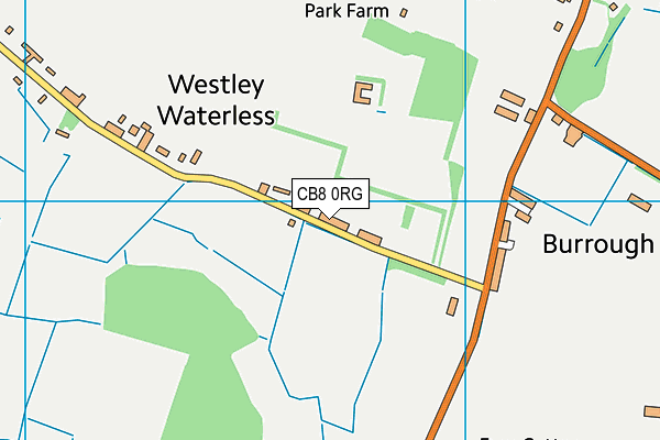 CB8 0RG map - OS VectorMap District (Ordnance Survey)