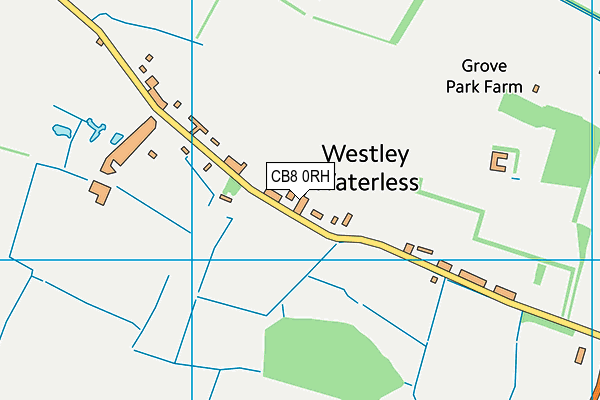 CB8 0RH map - OS VectorMap District (Ordnance Survey)