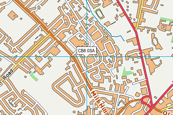 CB8 0SA map - OS VectorMap District (Ordnance Survey)