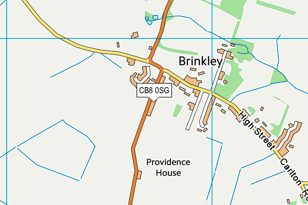 CB8 0SG map - OS VectorMap District (Ordnance Survey)