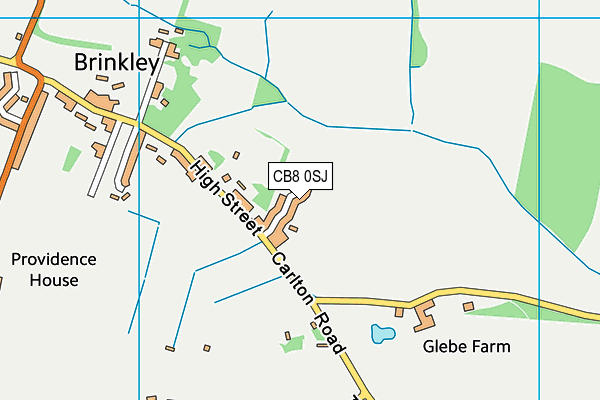 CB8 0SJ map - OS VectorMap District (Ordnance Survey)