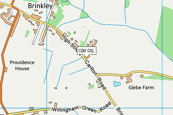 CB8 0SL map - OS VectorMap District (Ordnance Survey)