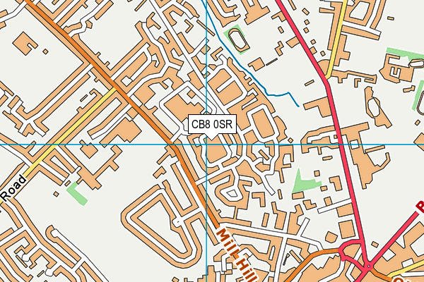CB8 0SR map - OS VectorMap District (Ordnance Survey)