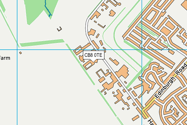 CB8 0TE map - OS VectorMap District (Ordnance Survey)
