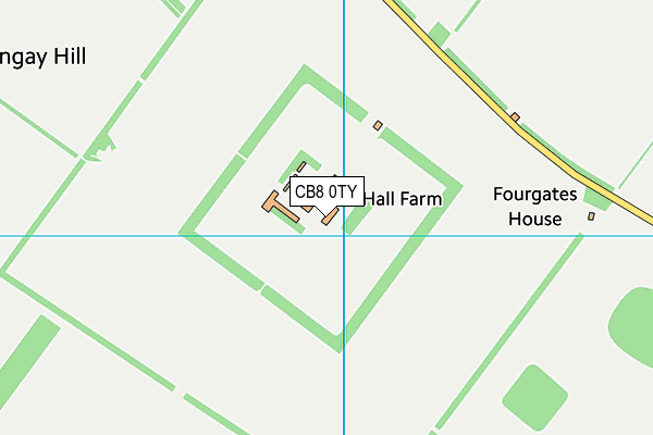 CB8 0TY map - OS VectorMap District (Ordnance Survey)