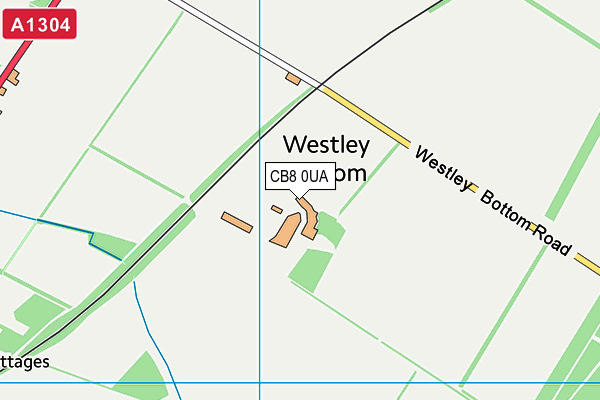 CB8 0UA map - OS VectorMap District (Ordnance Survey)