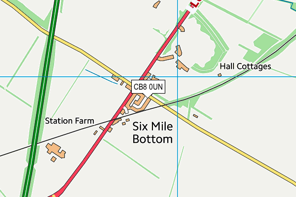 CB8 0UN map - OS VectorMap District (Ordnance Survey)