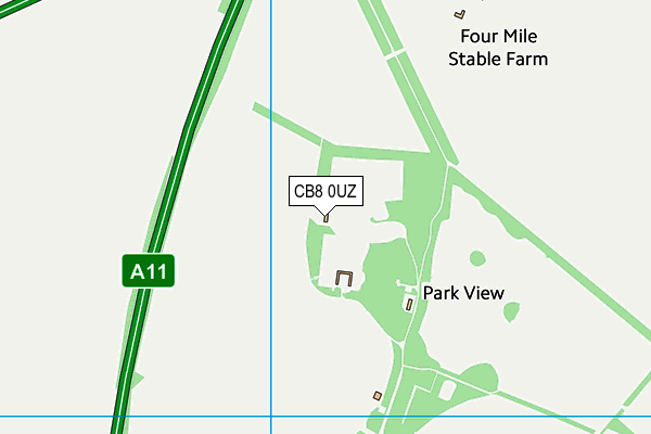 CB8 0UZ map - OS VectorMap District (Ordnance Survey)