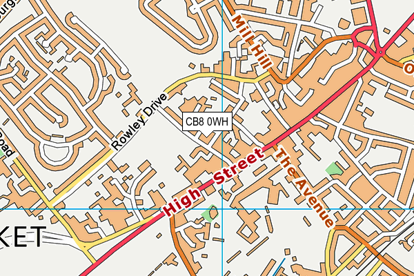 CB8 0WH map - OS VectorMap District (Ordnance Survey)