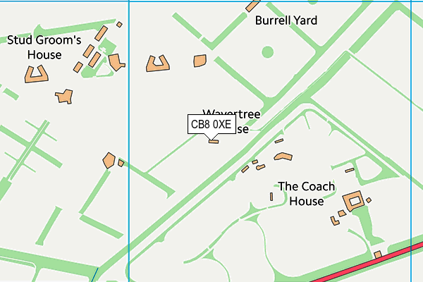 CB8 0XE map - OS VectorMap District (Ordnance Survey)
