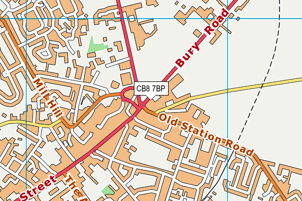 CB8 7BP map - OS VectorMap District (Ordnance Survey)