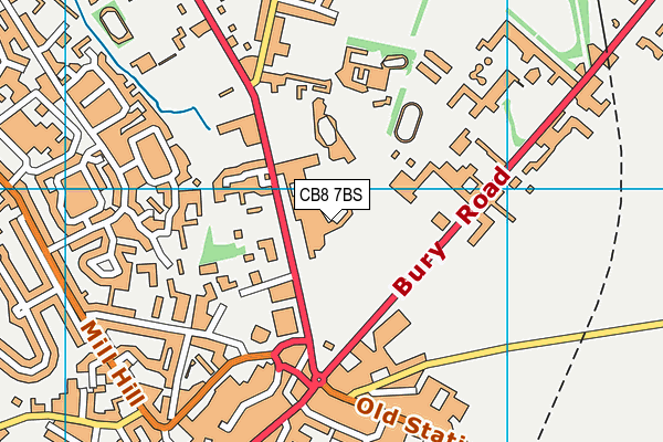 CB8 7BS map - OS VectorMap District (Ordnance Survey)