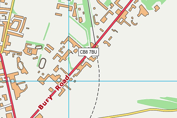 CB8 7BU map - OS VectorMap District (Ordnance Survey)