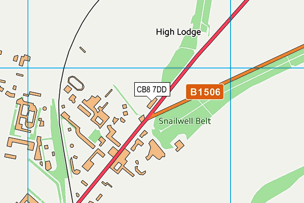 CB8 7DD map - OS VectorMap District (Ordnance Survey)