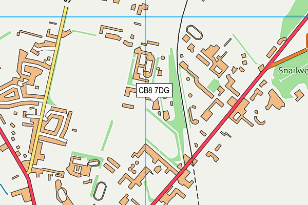 CB8 7DG map - OS VectorMap District (Ordnance Survey)