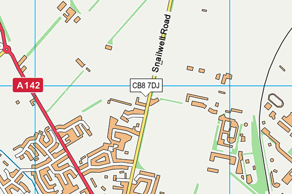 CB8 7DJ map - OS VectorMap District (Ordnance Survey)