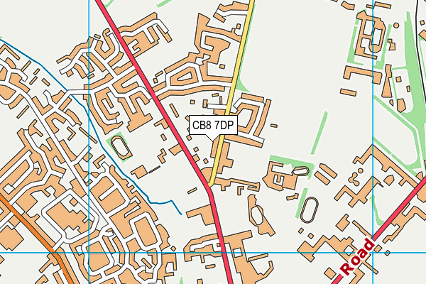 CB8 7DP map - OS VectorMap District (Ordnance Survey)