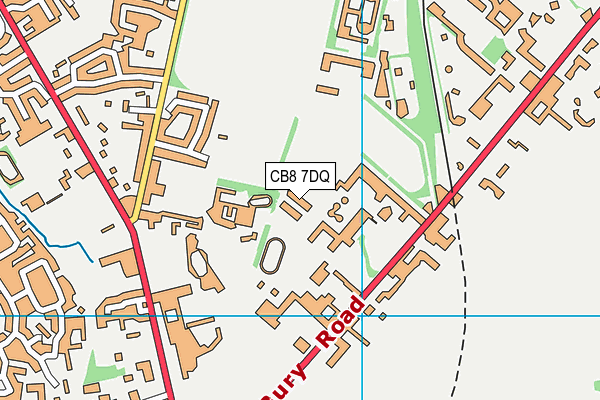 CB8 7DQ map - OS VectorMap District (Ordnance Survey)