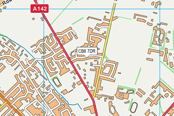 CB8 7DR map - OS VectorMap District (Ordnance Survey)