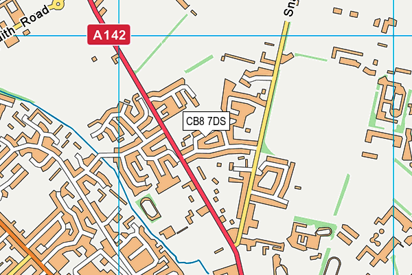 CB8 7DS map - OS VectorMap District (Ordnance Survey)