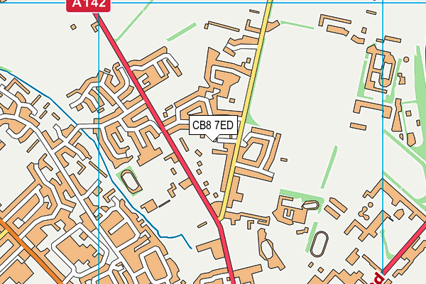 CB8 7ED map - OS VectorMap District (Ordnance Survey)