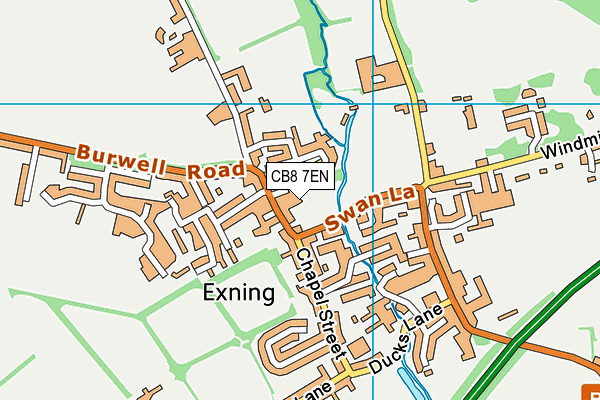 CB8 7EN map - OS VectorMap District (Ordnance Survey)