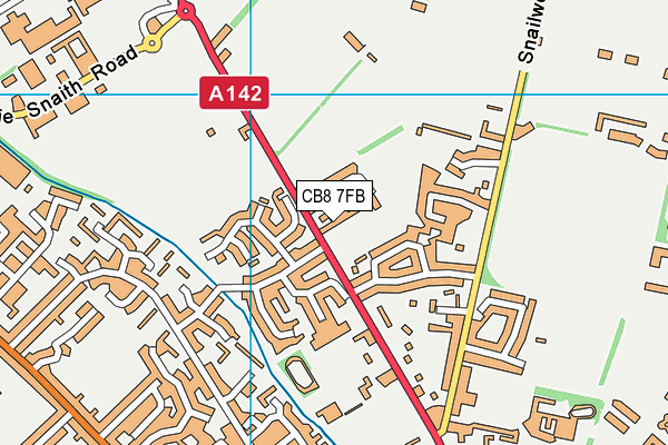 CB8 7FB map - OS VectorMap District (Ordnance Survey)