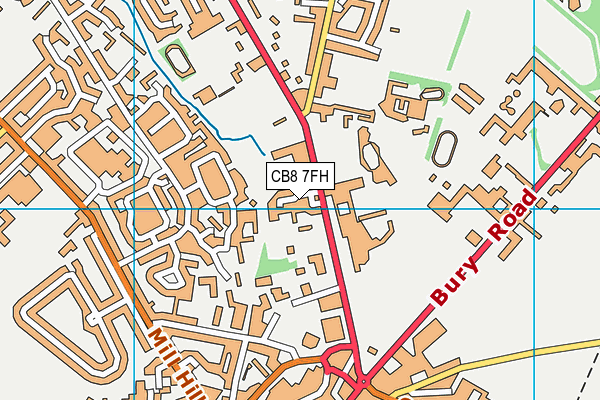 CB8 7FH map - OS VectorMap District (Ordnance Survey)