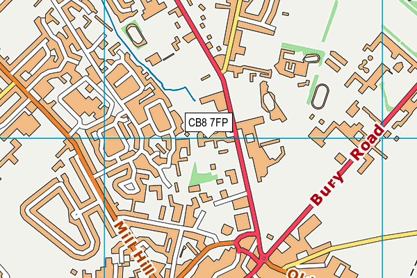 CB8 7FP map - OS VectorMap District (Ordnance Survey)