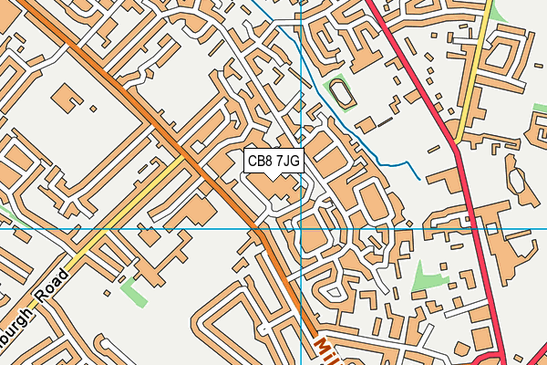 CB8 7JG map - OS VectorMap District (Ordnance Survey)