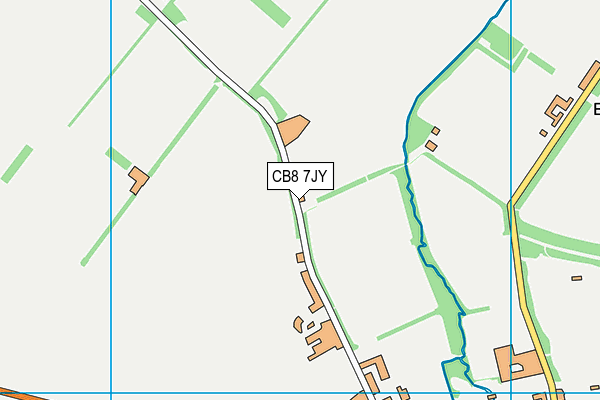 CB8 7JY map - OS VectorMap District (Ordnance Survey)