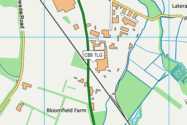 CB8 7LG map - OS VectorMap District (Ordnance Survey)
