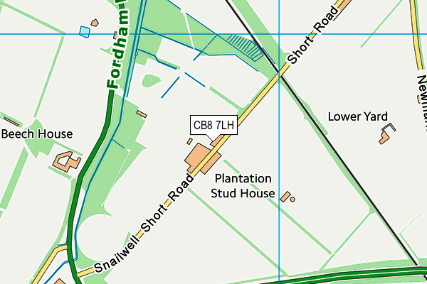 CB8 7LH map - OS VectorMap District (Ordnance Survey)