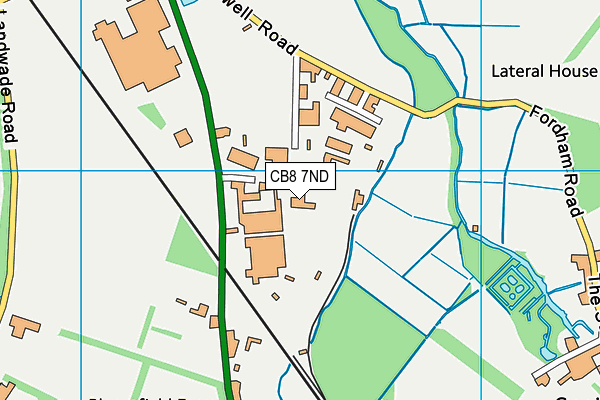 CB8 7ND map - OS VectorMap District (Ordnance Survey)